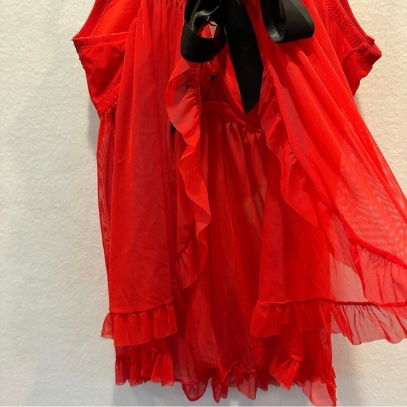 FINAL SALE True Desire Sexy See Through Open Back Babydoll Push-up Bra Top 1X - Picture 3 of 8